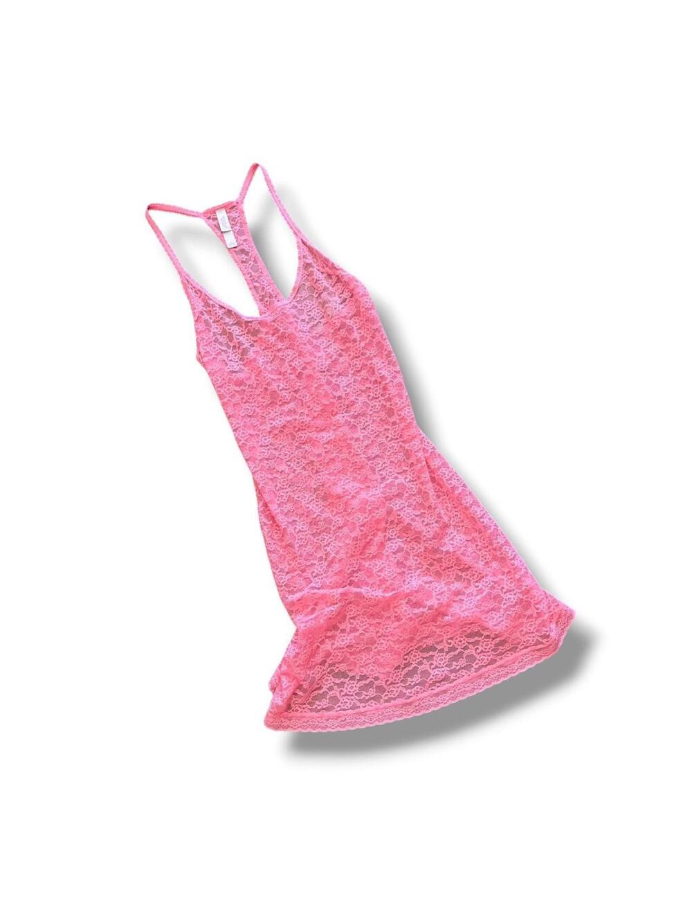 Hot Pink Victorias Secret Racerback Lace Dress